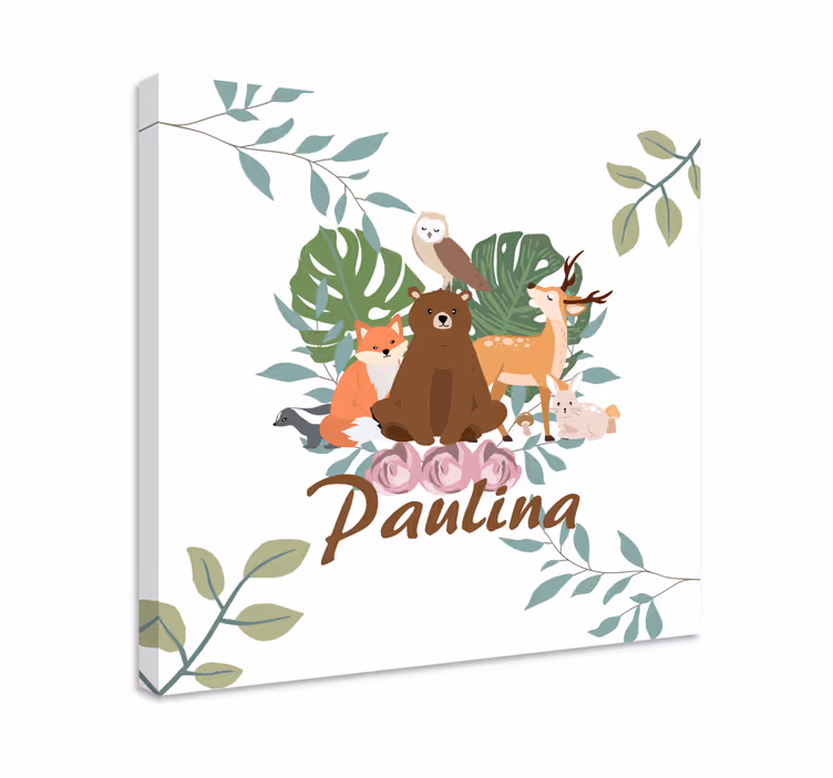Metsäeläinten kokoontuminen eläin canvas taulu - Tenstickers