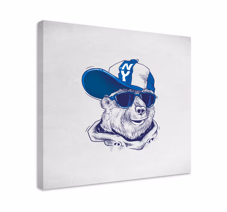Tyylikäs karhu canvas taulu - Tenstickers