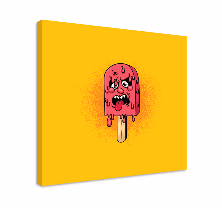 Tiputtava sulava herkku teksti canvas taulu - Tenstickers