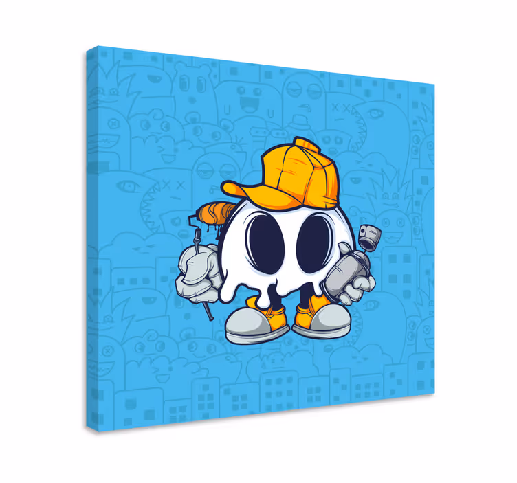 Söpö haamu taiteilija canvas taulu - Tenstickers