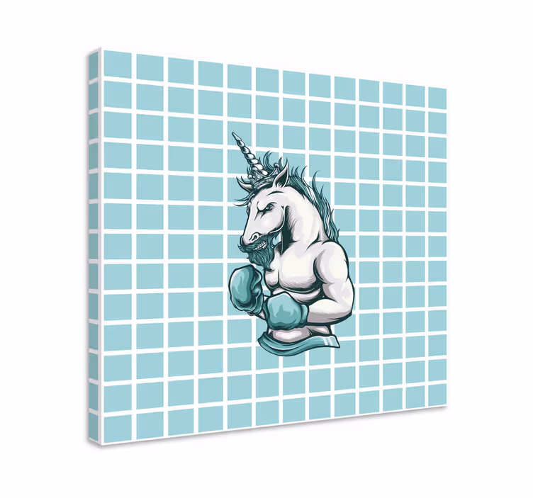 Voimakas yksisarvinen sankari canvas taulu - Tenstickers