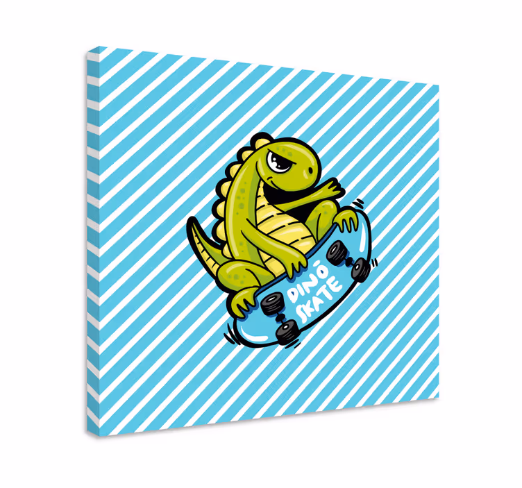 Dinosauruskelluntahauskuuscanvas-taulu - Tenstickers