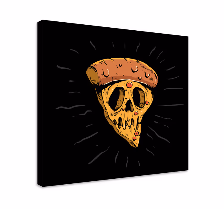 Kallo pizza viipale teksti canvas taulu - Tenstickers