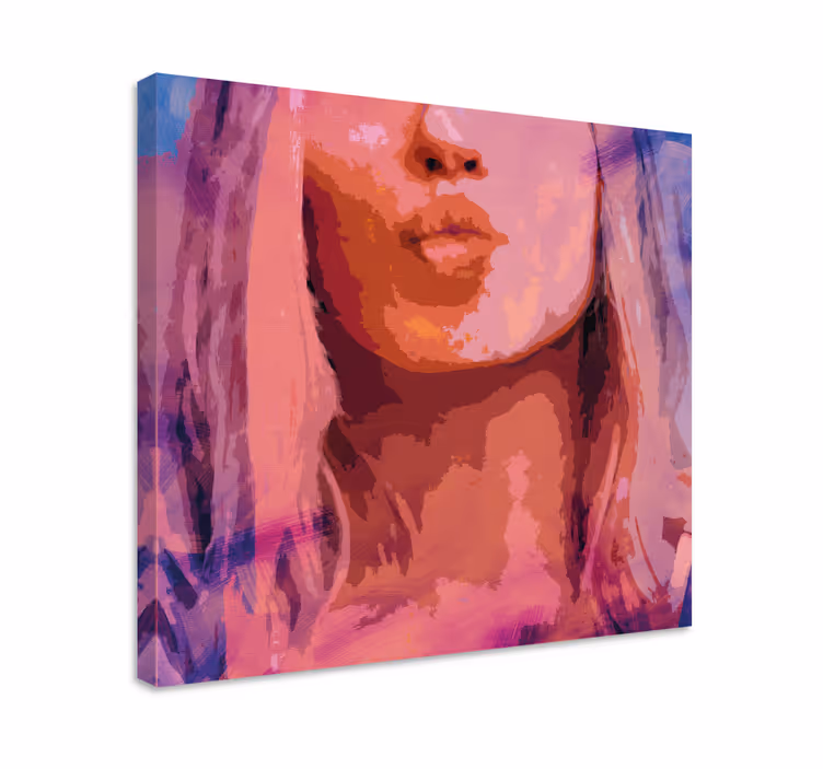 Tyylikäs suudelma hahmo canvas taulu - Tenstickers