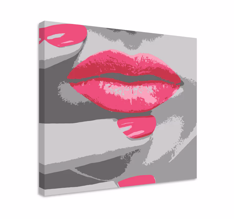 öljymaalatut naisen huulet moderni canvas - Tenstickers