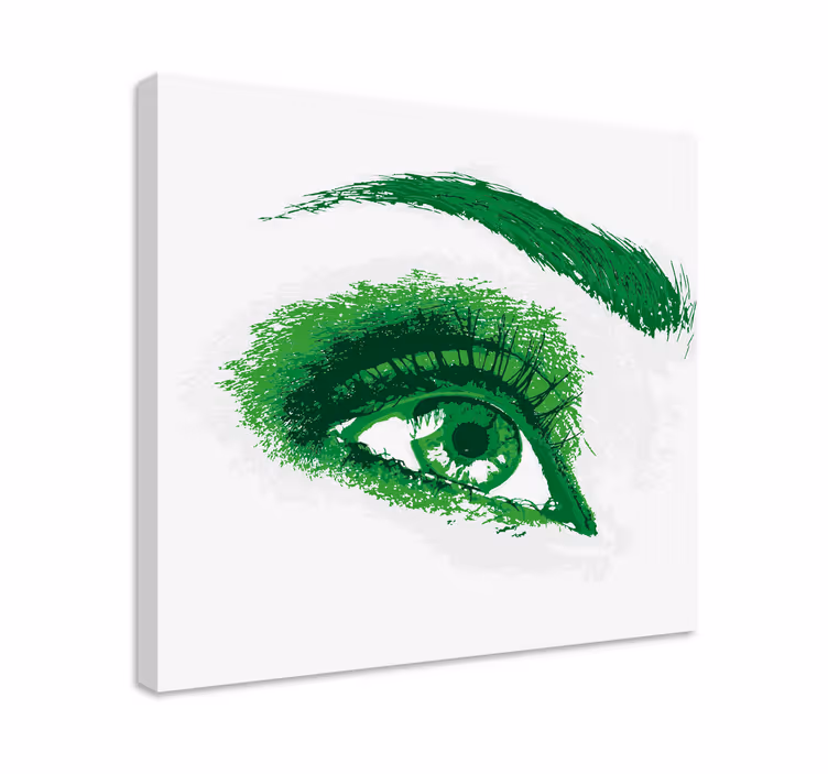 Vihreä silmä kuvitus hedelmä canvas taulu - Tenstickers
