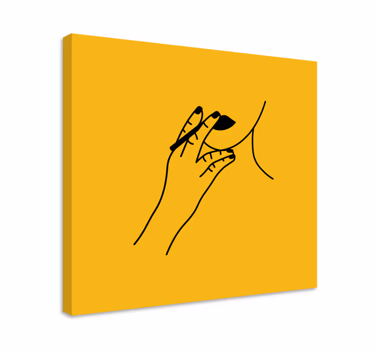 Tyylikäs käden ele vintage canvas taulu - Tenstickers