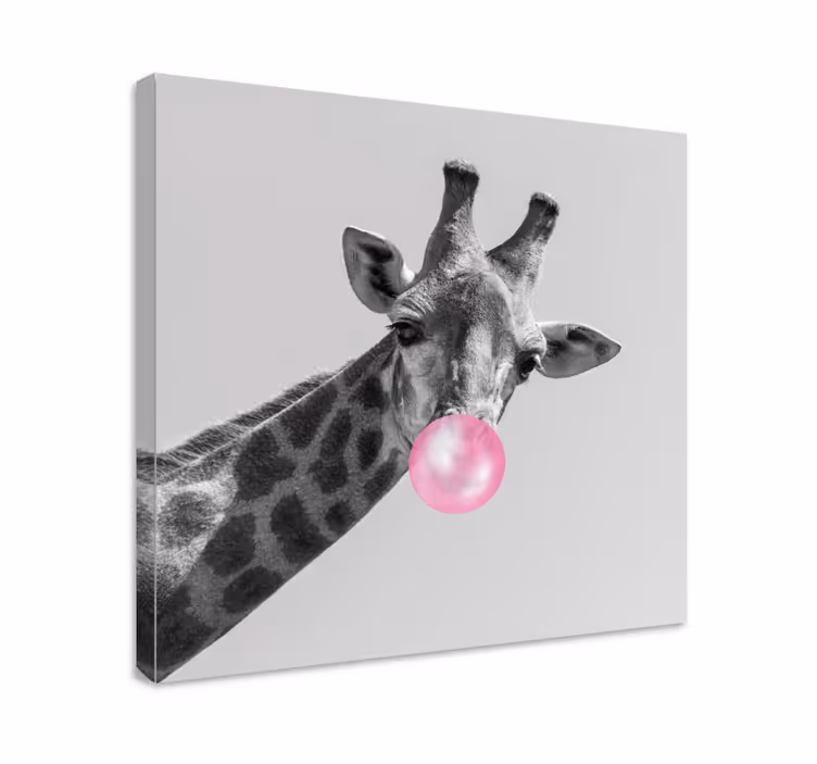 Giraffi kuplien kanssa eläin canvas taulu - Tenstickers