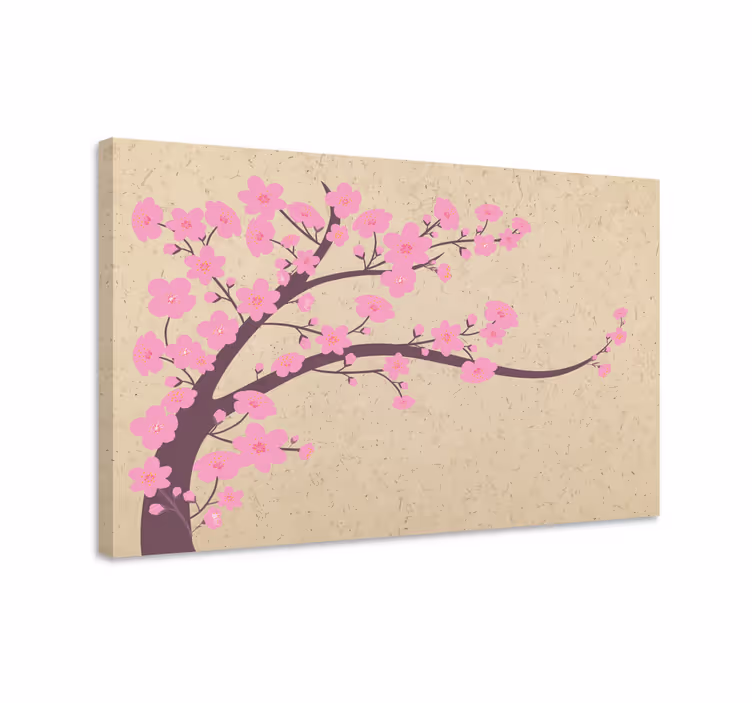 Kirsikankukan oksa kukka ja kasvi canvas taulu - Tenstickers