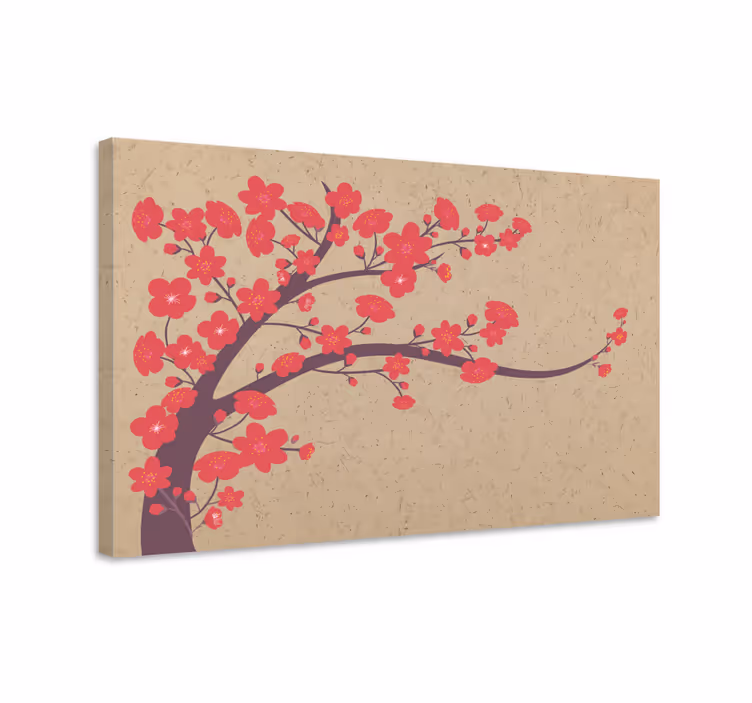 Sakura oksat kukka ja kasvi canvas taulu - Tenstickers