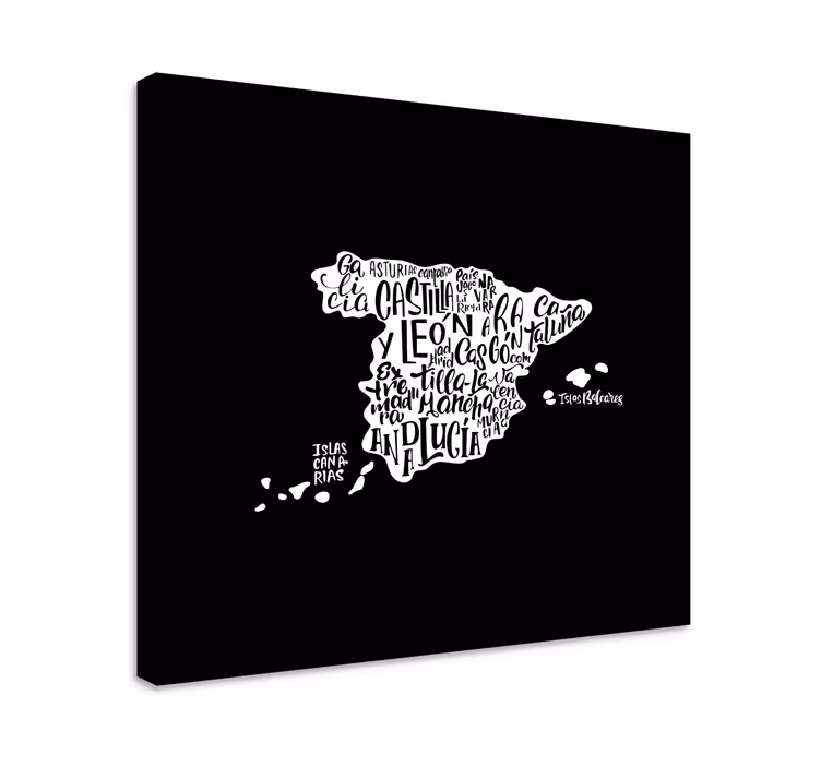 Luova karttasanoitus canvas-taulu - Tenstickers