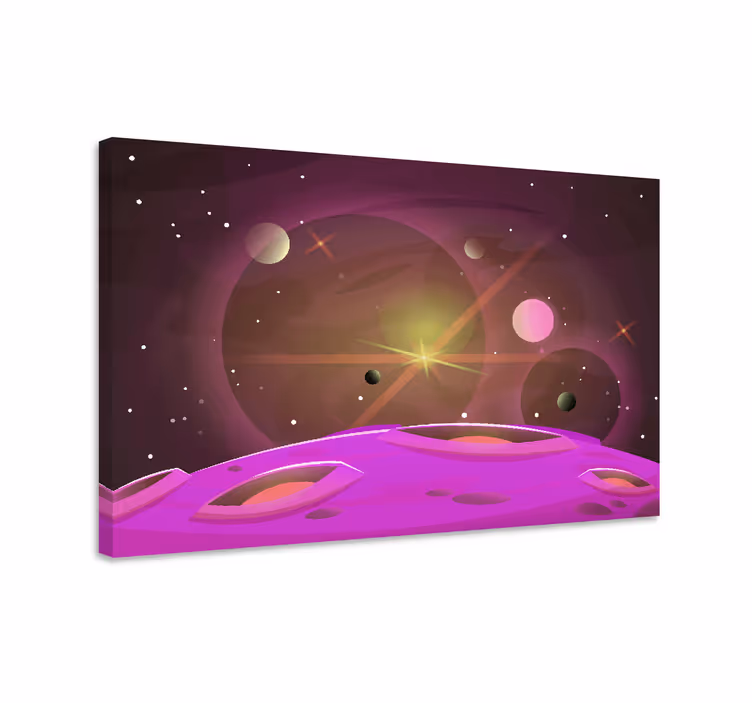 Galaktinen maisema videopeli canvas taulu - Tenstickers