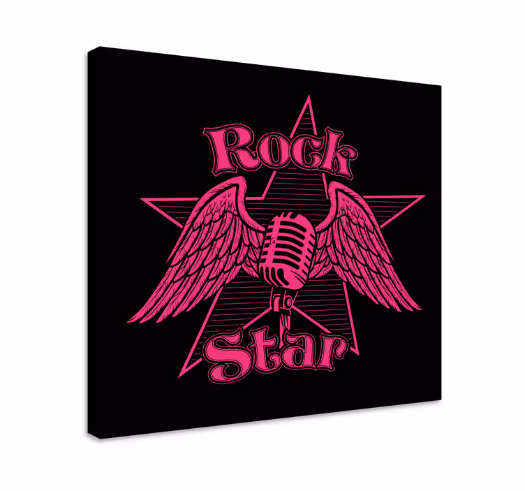 Rocktähden siivet musikaali canvas taulu - Tenstickers