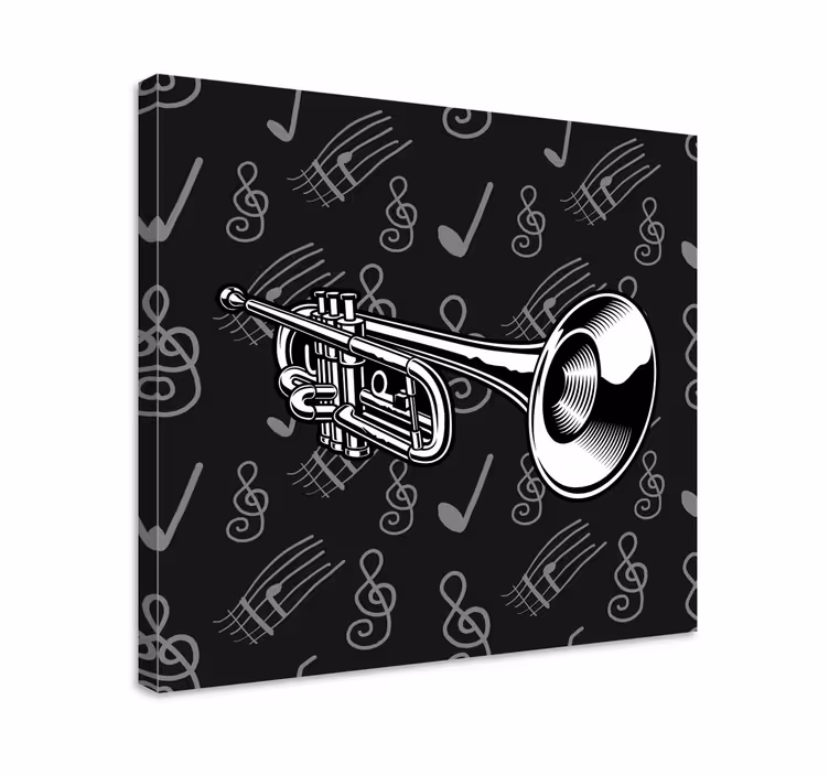 Musikaali messinkitrumpetti canvas taulu - Tenstickers