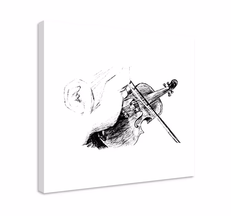Viulisti soittaa melodiaa musikaali canvas taulu - Tenstickers