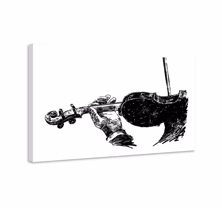 Viulisti toiminnassa musikaali canvas taulu - Tenstickers