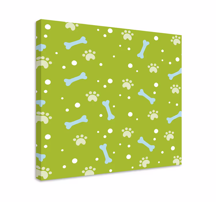 Koira canvas taulu tassunjälki kuosis - Tenstickers
