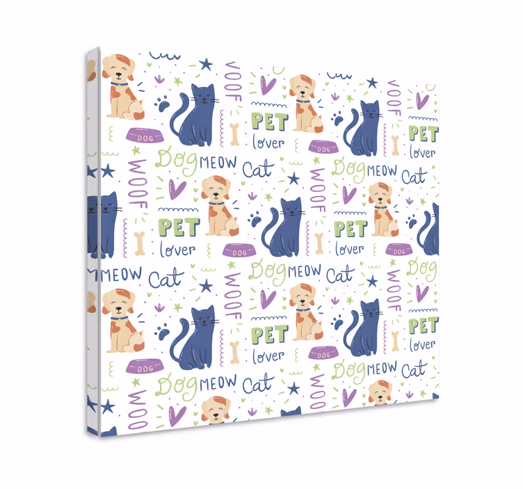 Lemmikkirakkaiden kokoelma koira canvas taulu - Tenstickers