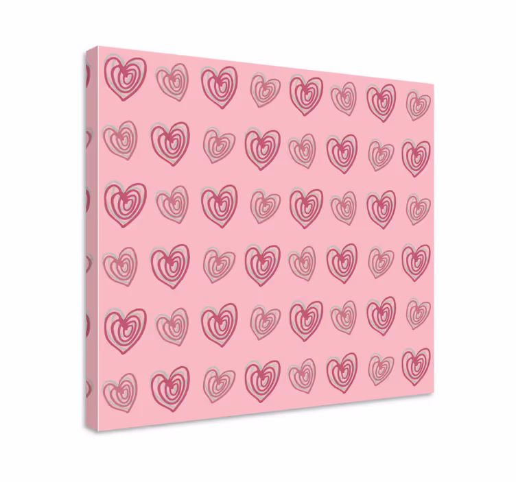 Motivoiva canvas taulu sydänkuvioinnilla - Tenstickers
