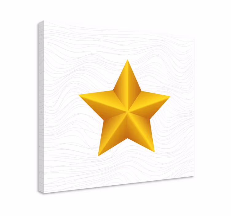 Kolmiulotteinen tähti buddha canvas taulu - Tenstickers