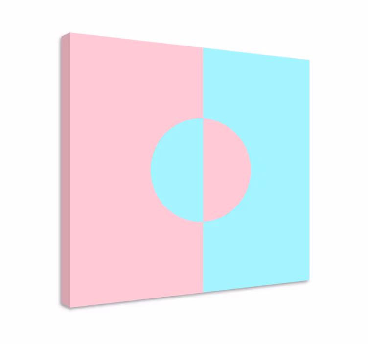 Ympyrä ja jako geometrinen canvas taulu - Tenstickers