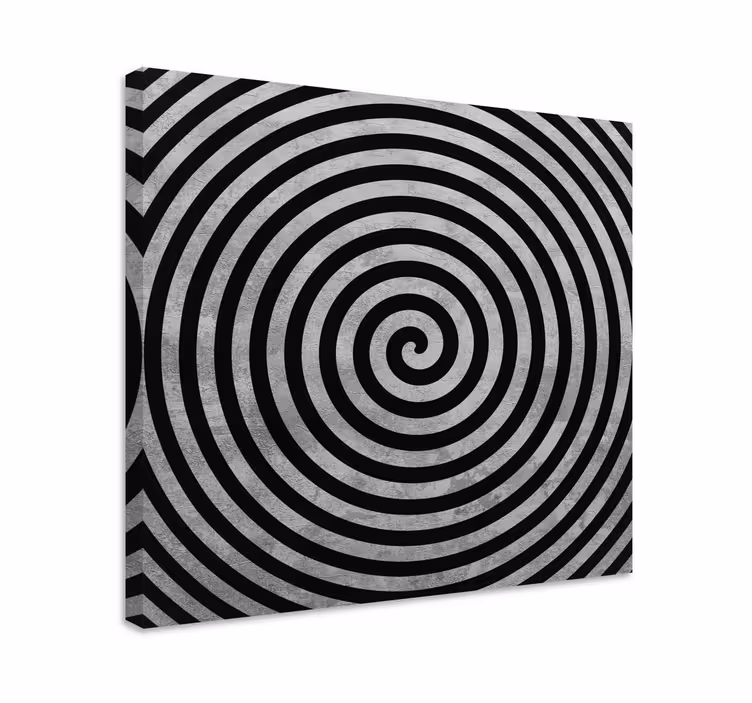 Mustavalkoinen pyörre 3d canvas - Tenstickers