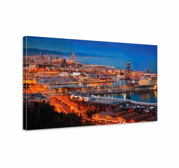 Barcelona kaupunkinäkymä canvas taulu - Tenstickers