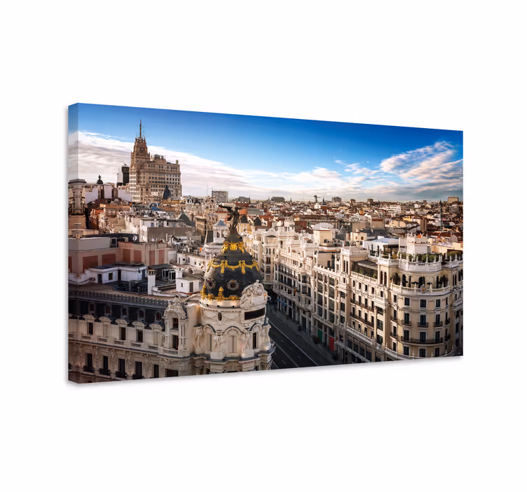 Madridin horisonttinäkymä canvas-taulu - Tenstickers