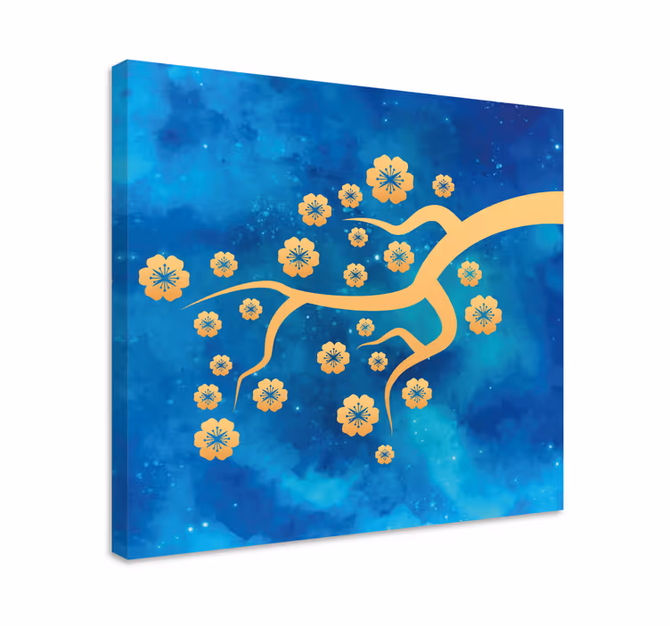 Kukkiva puun oksa canvas taulu - Tenstickers