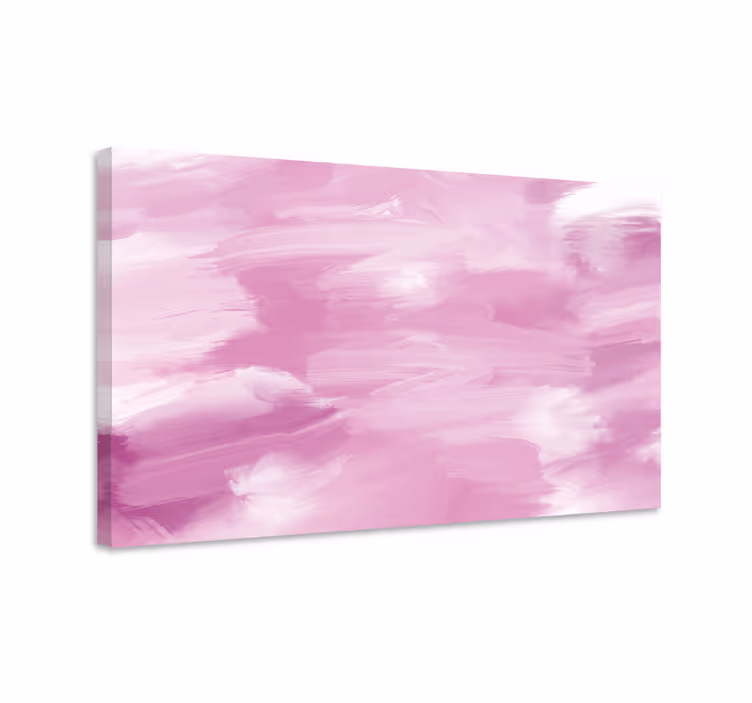 Pastellin vaaleanpunainen maalaus makuuhuone canvas - Tenstickers