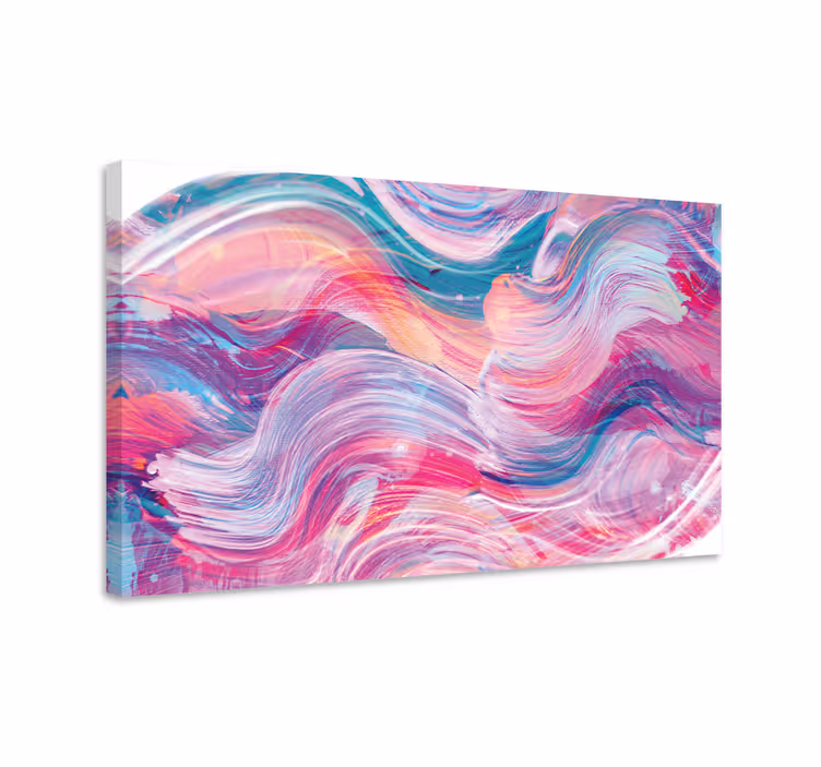 Värikkäitä pyörrekuvioita abstrakti canvas taulu - Tenstickers