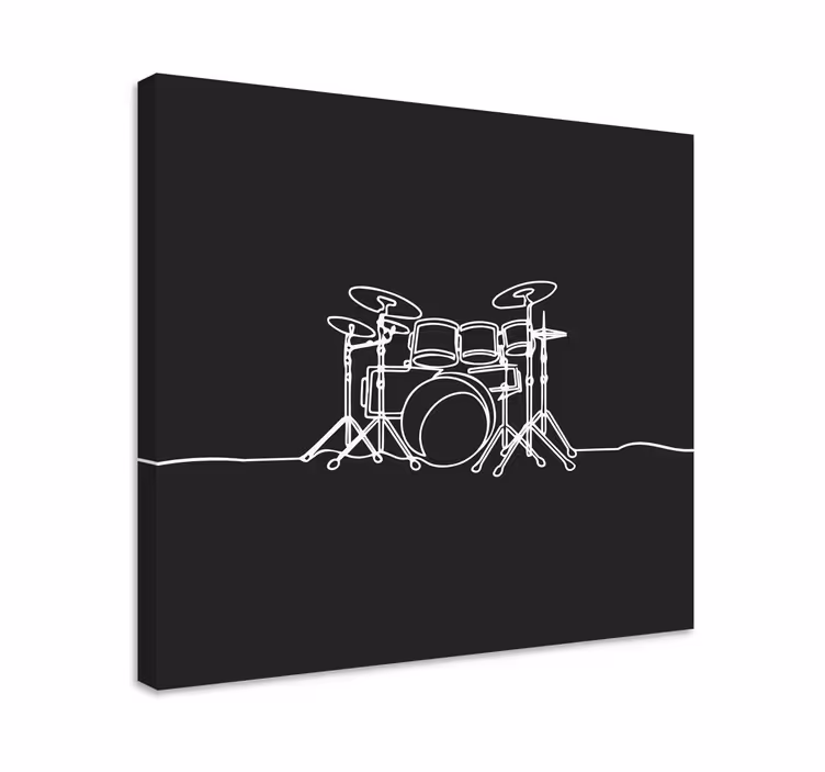 Rumpusetin ääriviivat musikaali canvas taulu - Tenstickers