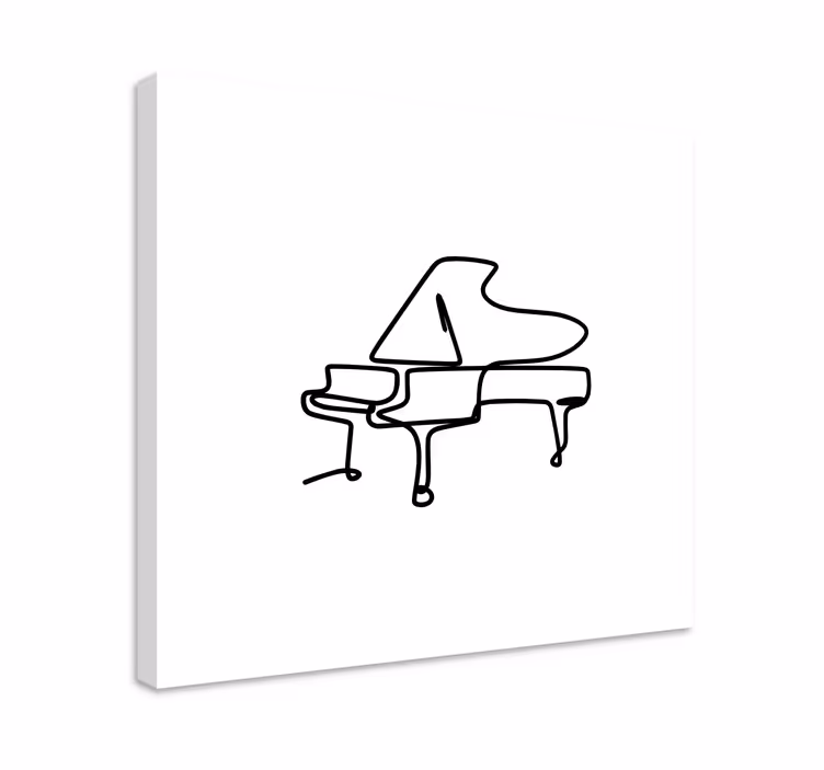 Pianon ääriviivat musikaali canvas taulu - Tenstickers