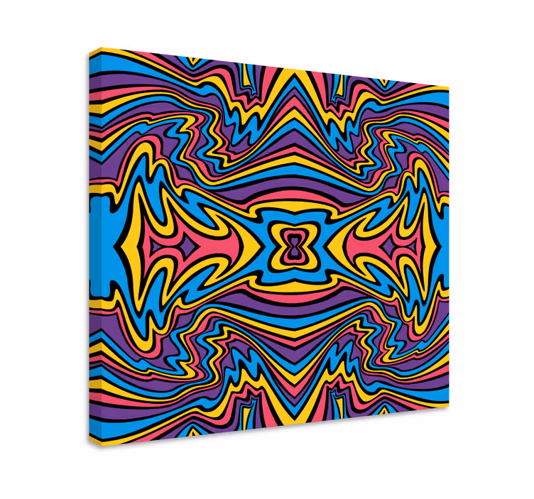 Värikkäät abstraktit kuviot geometrinen canvas taulu - Tenstickers