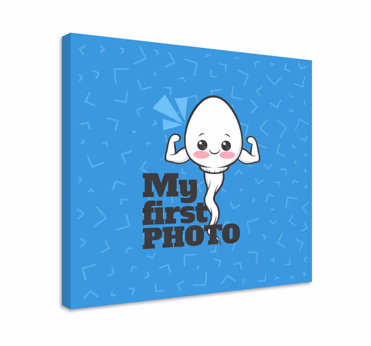 Vauvan huoneen canvas taulu ensimmäinen valokuvani - Tenstickers