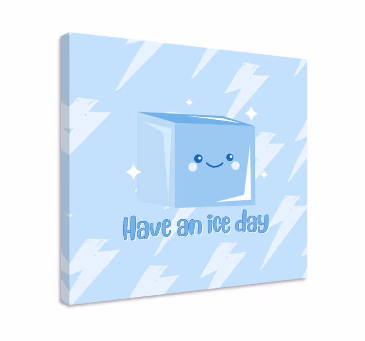 Jääkuution hauska lainaussuunnittelu Muut tekstit canvas - Tenstickers