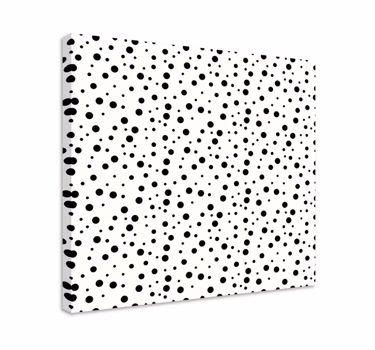 Mustia pilkkuja valkoisella pohjalla taide canvas - Tenstickers