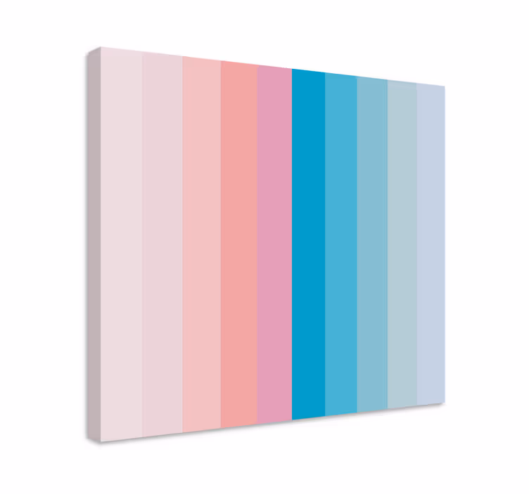 Pastellivärit sävyjä värin lohko makuuhuone canvas - Tenstickers