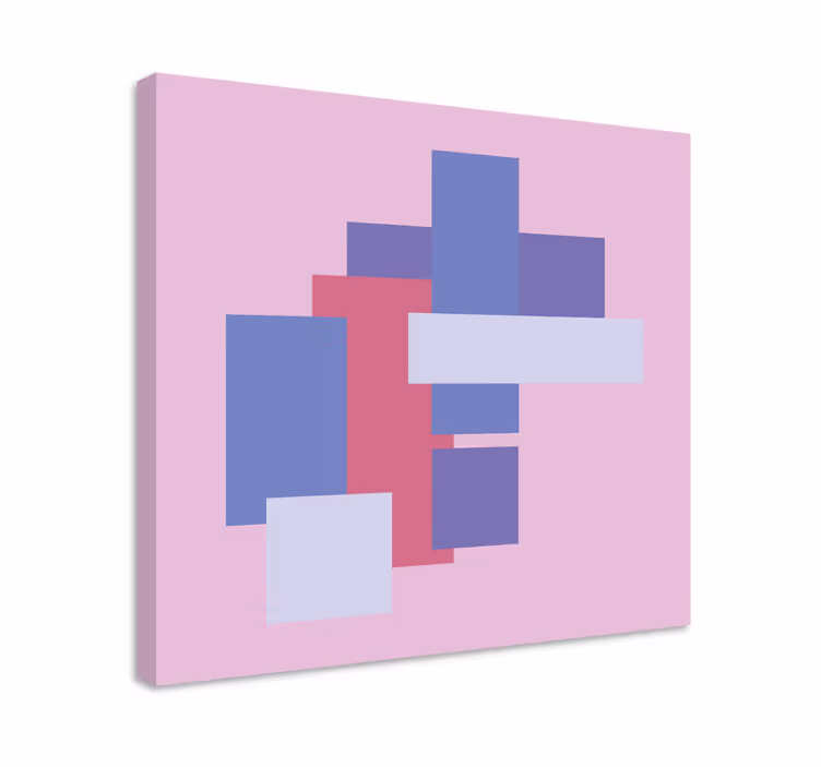 Abstrakti lohkokoostumus geometrinen canvas taulu - Tenstickers