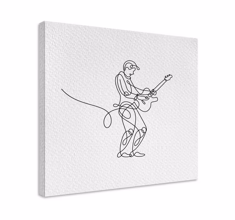 Kitaransoittava muusikko canvas-taulu - Tenstickers