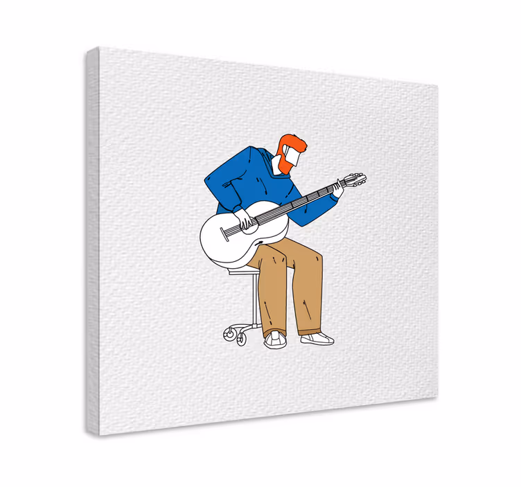 Kitaristi esittää musiikkia canvas taulu - Tenstickers