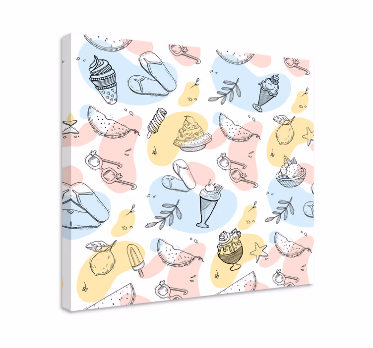 Kesäherkkujen koriste canvas taulu - Tenstickers