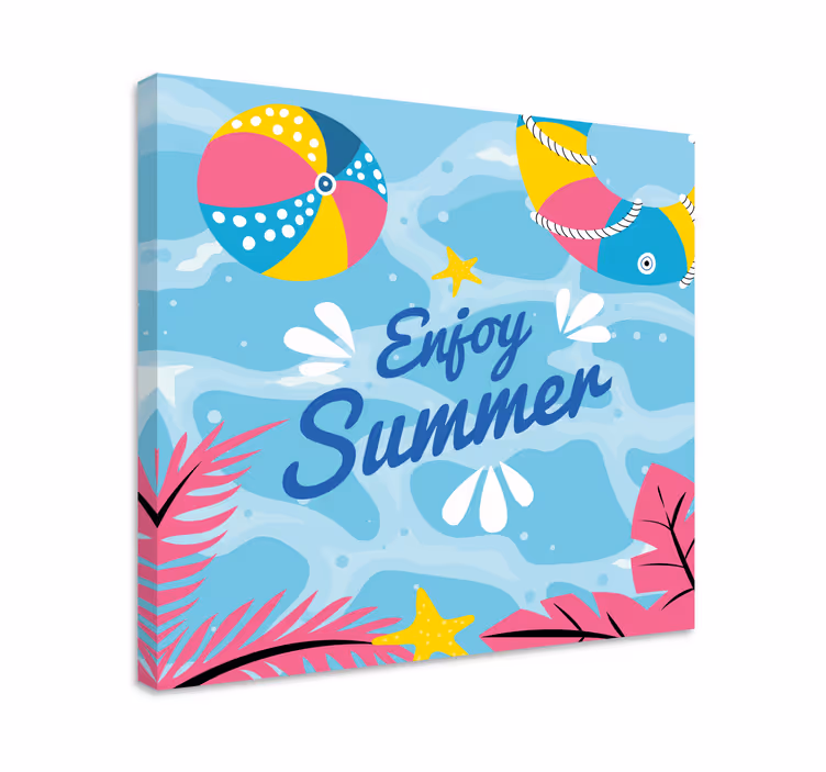 Kesä ranta hauskuus urheilu canvas taulu - Tenstickers