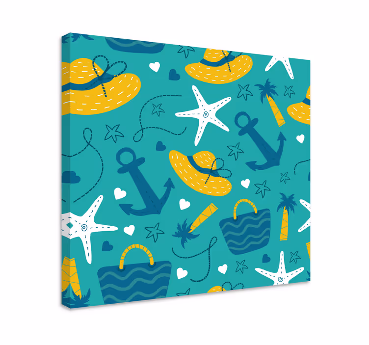 Trooppisia kesätunnelmia maisema canvas taulu - Tenstickers