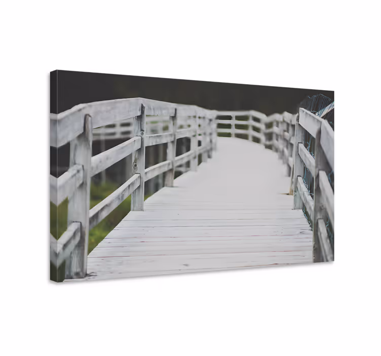 Puiset silta polku maisema canvas taulu - Tenstickers