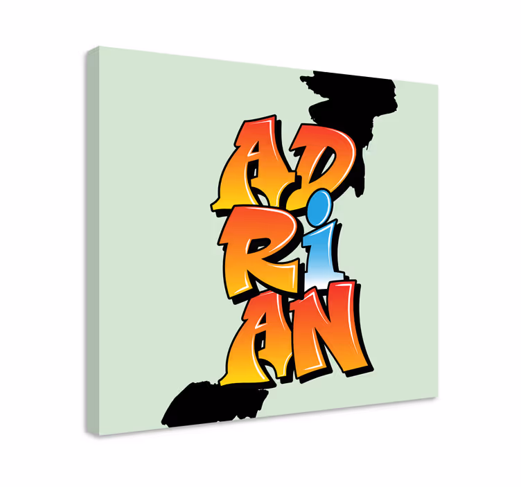 Värikkäät nimi aakkoset canvas taulu - Tenstickers