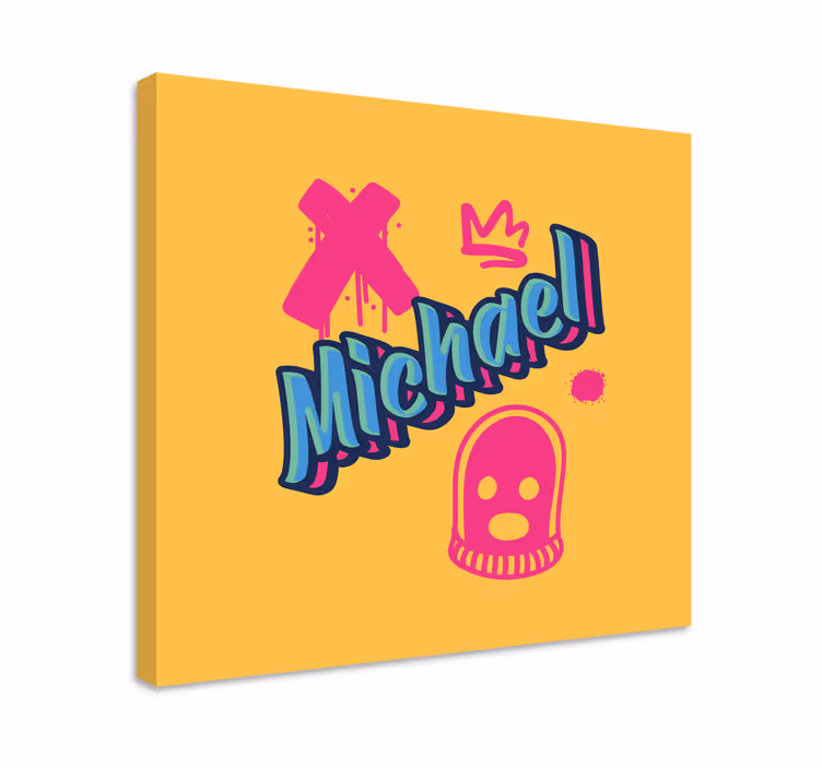 Rohkeat kirjaimet canvas taulu - Tenstickers