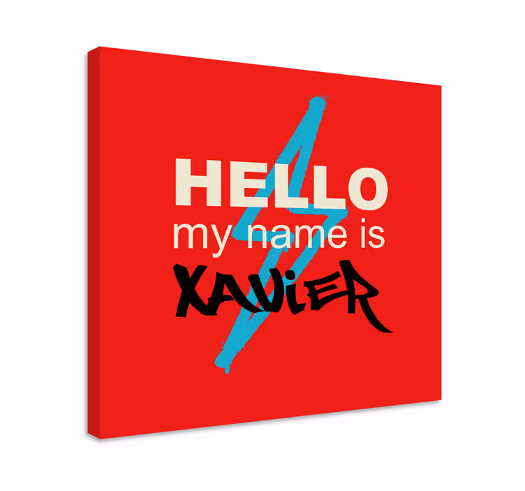 Nimi aakkoset canvas taulu - Tenstickers