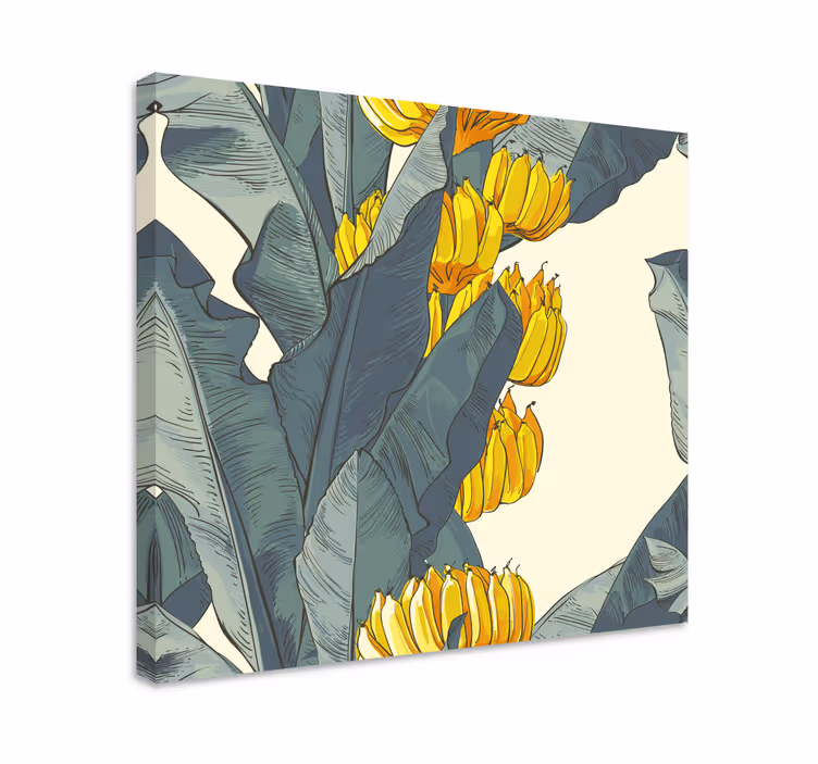 Tropiikkikukkaset ja kasvit canvas-taulu - Tenstickers