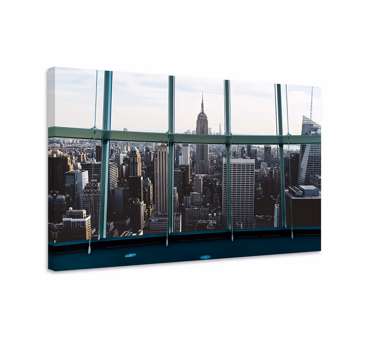 Kaupunkikuva ja empire state kaupunki canvas taulu - Tenstickers